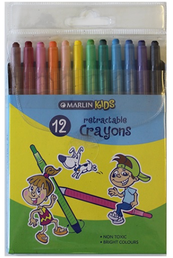 Marlin Kids Retractable Crayons Pack of 12