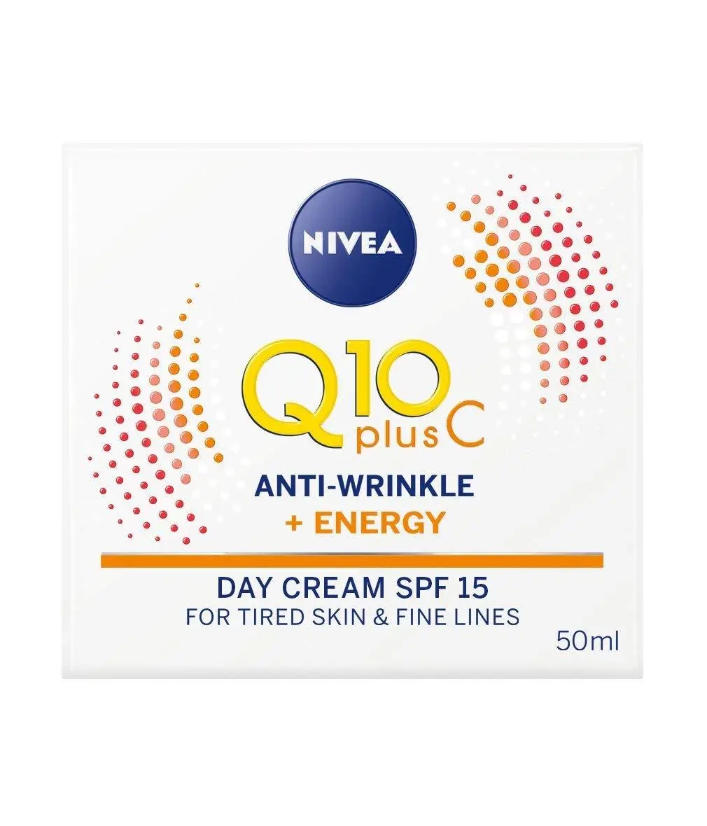 NIVEA Q10 PLUS C DAY CARE SPF 15 ANTI-WRINKLE ENERGY FOR TIRED SKIN FINE LINE 50ML