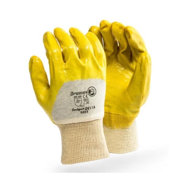 Yellow Actifresh Palm Coated Nitrile Knitted Wrist